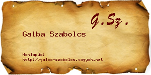 Galba Szabolcs névjegykártya