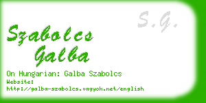 szabolcs galba business card